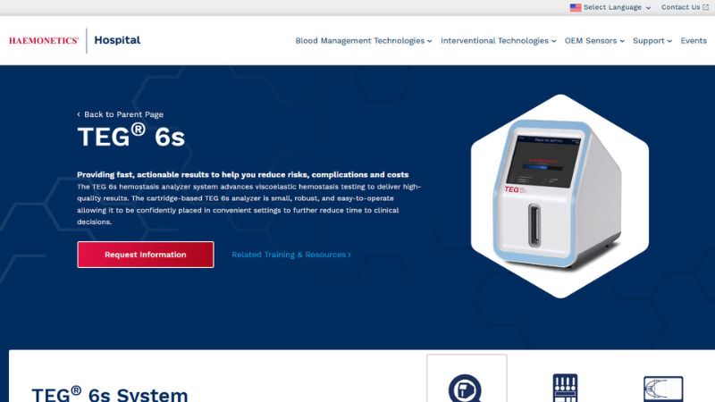 TEG 6s hemostasis analyzer 2025